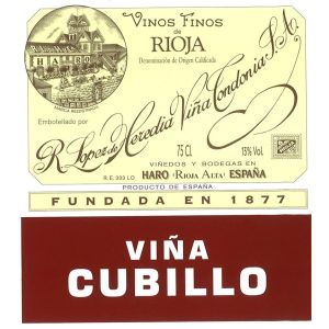 López de Heredia Viña Cubillo label