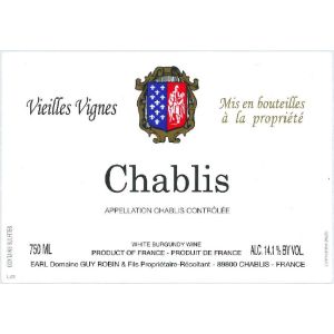 Domaine Guy Robin Chablis Vieilles Vignes label