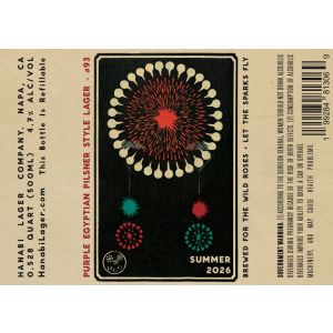 Hanabi Lager Co. Purple Egyptian label